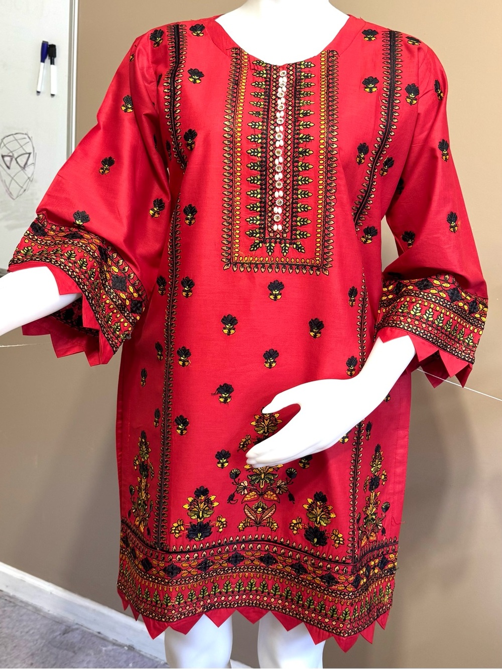 Cotton embroidered kurti/tunic/top
